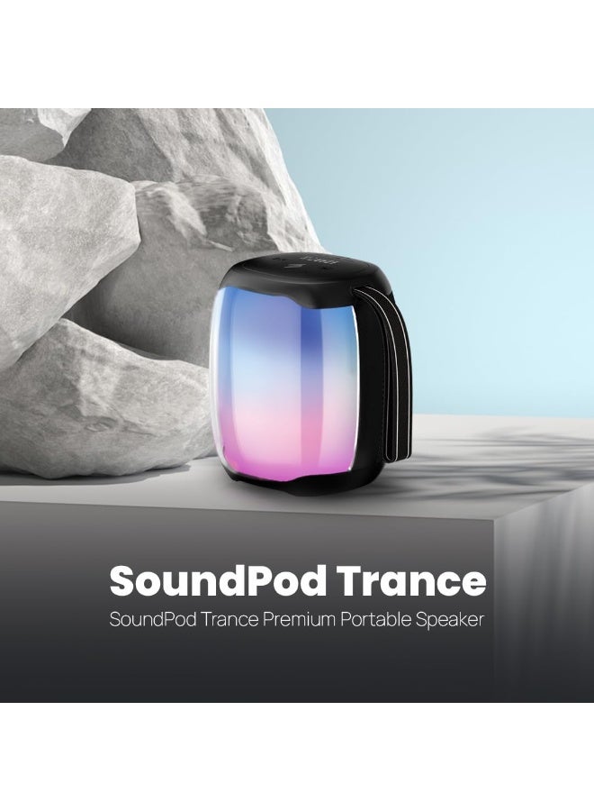 Smartix SoundPod Up Portable Bluetooth Speaker, IPX5 Water Resistant, 10 Meters Transmission, Bluetooth V5.3, Dual Pairing, RGB Light, Support SD Card, AUX, FM Radio -Blue - Image 3