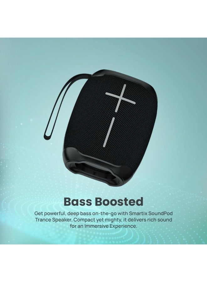 Smartix SoundPod Up Portable Bluetooth Speaker, IPX5 Water Resistant, 10 Meters Transmission, Bluetooth V5.3, Dual Pairing, RGB Light, Support SD Card, AUX, FM Radio -Blue - Image 2