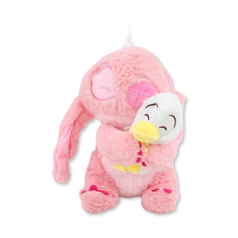 أوكو لعبة محشوة – Stitch Carrying Duck – وردي - Image 1