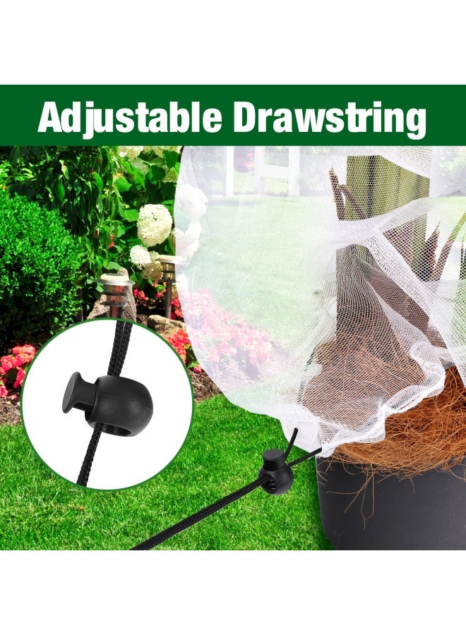 Alpurple  Insect Bird Barrier Netting Mesh with Drawstring - Garden Bug Netting Plant Cover for Protect Plant Fruits Flower from Insect Bird Eating Large 2 PCS - Image 5