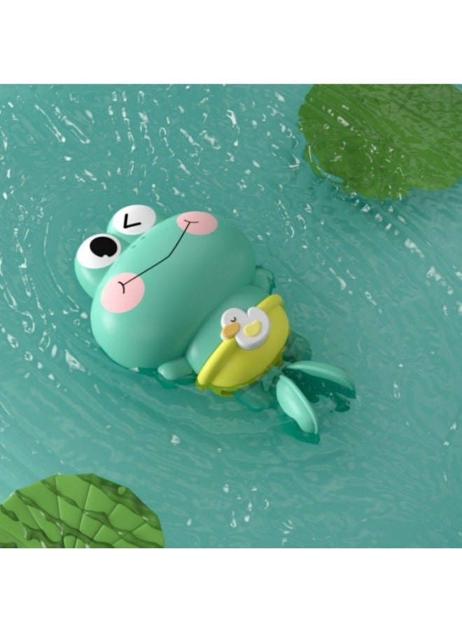 Clockwork Swimming Frog Clockwork Cartoon Toys Kids Bathroom Bath Toys  - Image 1