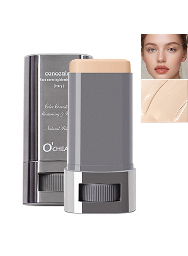 اوكيل كونسيلر، عصا تغطية العيوب للوجه، كريم أساس خفيف، قلم كريم أساس عاري، عصا كريم أساس مطفية، كريم أساس خفيف كريمي، عصا كريم أساس طويلة الأمد للبشرة الفاتحة - عاجي - Image 1