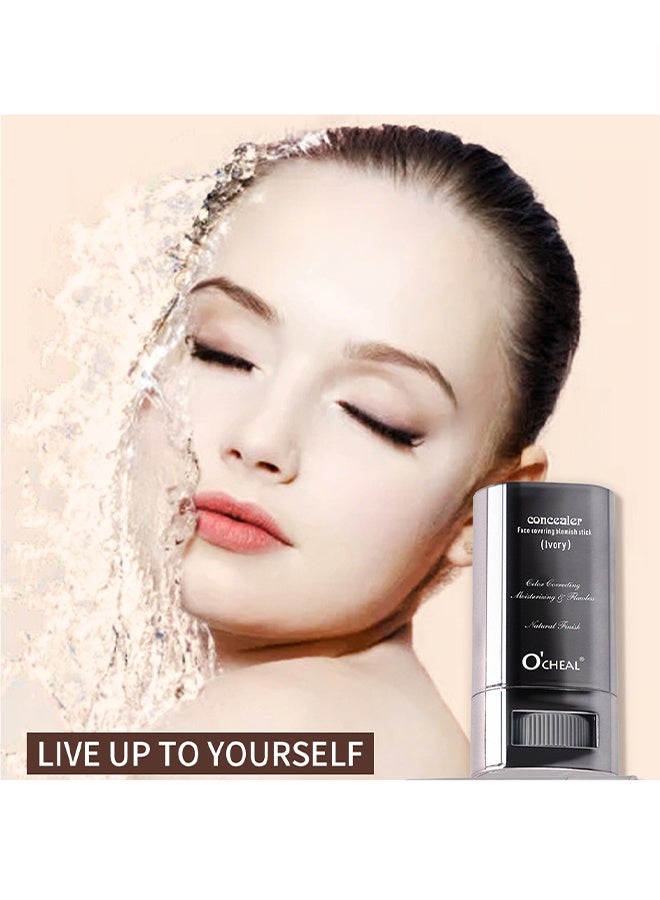 اوكيل كونسيلر، عصا تغطية العيوب للوجه، كريم أساس خفيف، قلم كريم أساس عاري، عصا كريم أساس مطفية، كريم أساس خفيف كريمي، عصا كريم أساس طويلة الأمد للبشرة الفاتحة - عاجي - Image 4