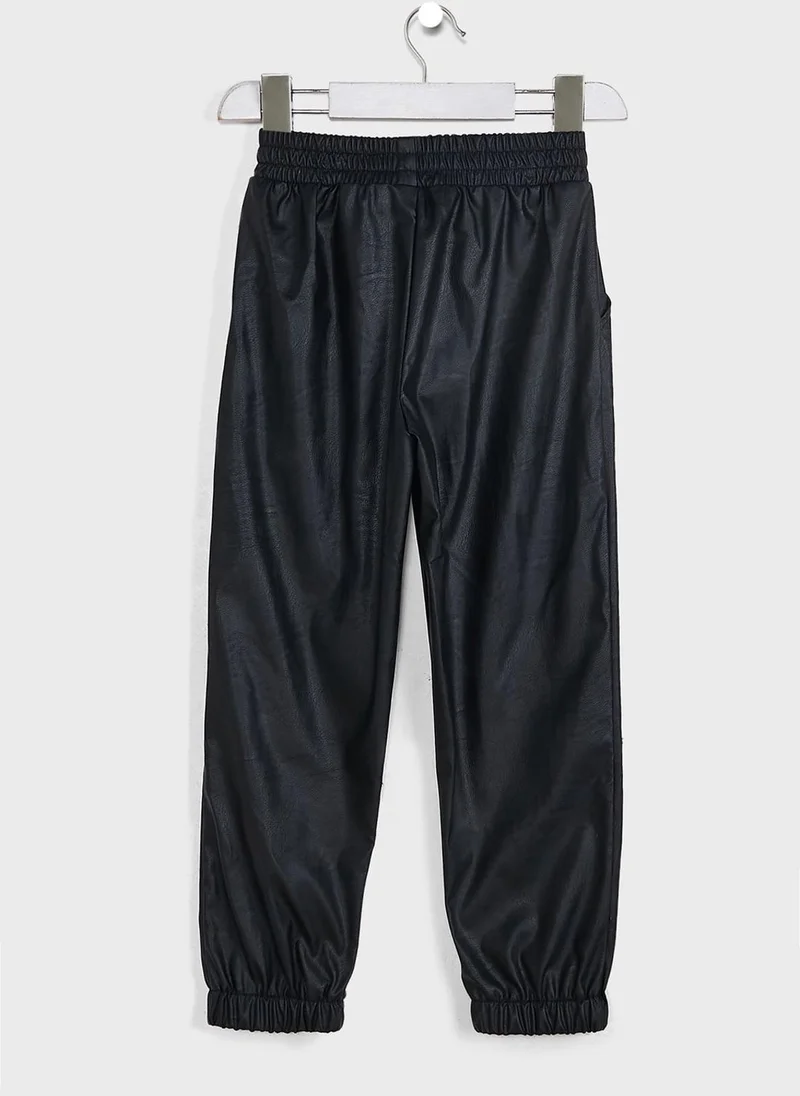 mothercare Black Pu Joggers