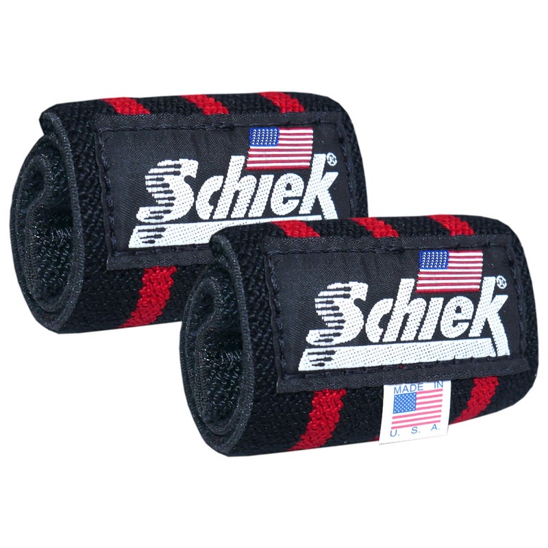 Schiek Sports Model 1124 Heavy Duty 24" Wrist Wraps - Black/Red - Image 1