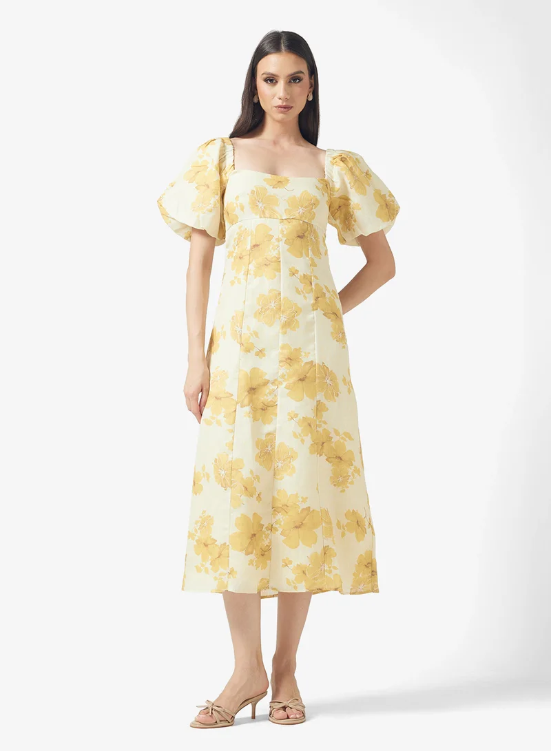 PRETTY LAVISH Bette  Puff Sleeve Midaxi Dress