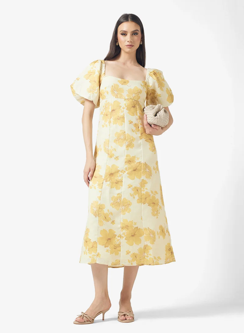 PRETTY LAVISH Bette  Puff Sleeve Midaxi Dress