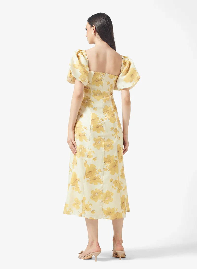 PRETTY LAVISH Bette  Puff Sleeve Midaxi Dress