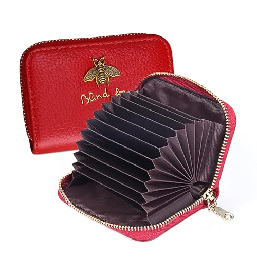 Kraptick Card Holder for Women - Elegant and Versatile Card Case, Credit Cardholder, Card Organizer, Card Pouch (Red) - Image 1