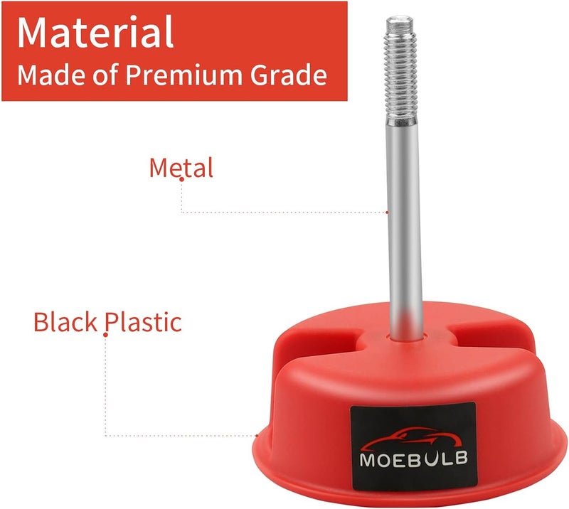 MOEBULB Hardtop Top Hard Panel Mounting Screw Knob 2pcs Compatible with Jeep Wrangler JK 2dr and Unlimited 4dr 2007-2019（Red） - Image 2