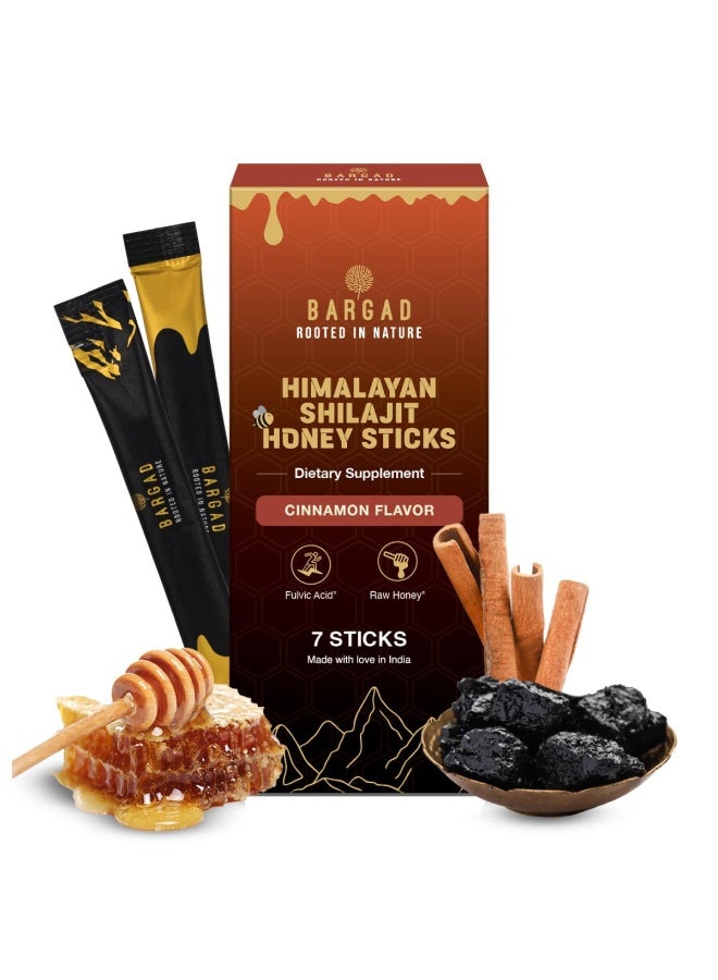 BARGAD | Pure Himalayan Shilajit Sticks with Organic Honey & Cinnamon (7 Count) | Lab-Tested, High Potency Fulvic Acid (75%+) | 85+ Trace Minerals | Energy & Immunity Booster | Easy Single-Serve Pack - Image 1