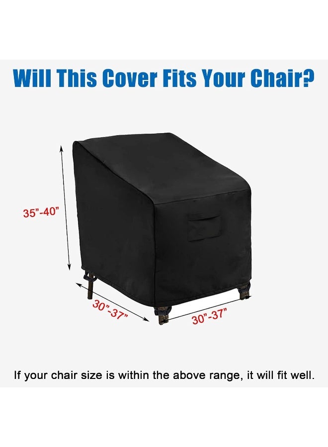 WOMACO Patio Swivel Chair Cover Waterproof Outdoor Tall Swivel Chair Slip Covers Outside Small Large Oversized Wicker Lawn Club Chair Furniture Protector - Image 5