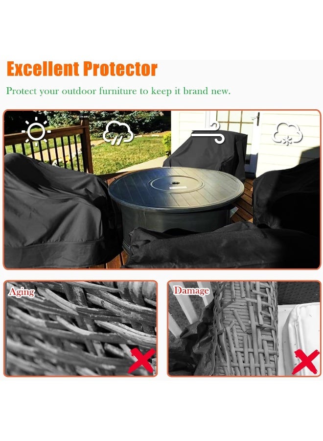 WOMACO Patio Swivel Chair Cover Waterproof Outdoor Tall Swivel Chair Slip Covers Outside Small Large Oversized Wicker Lawn Club Chair Furniture Protector - Image 2