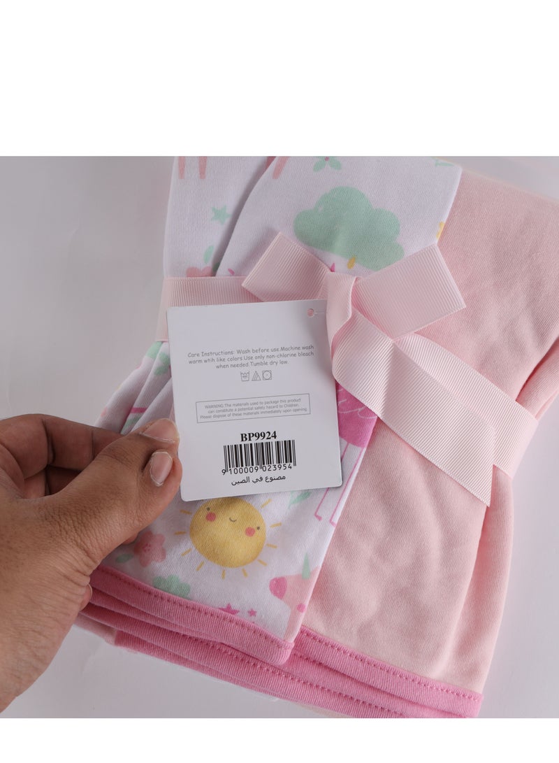 BABY PLUS Pack of 2 Premium Gender Neutral Baby Nursery Blankets For Boys And Girls - Image 3