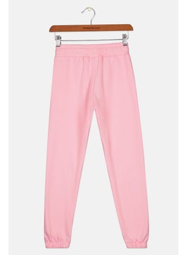 New Balance Kids Girl Sportswear Fit Drawstring Sweatpants, Pink  - Image 1