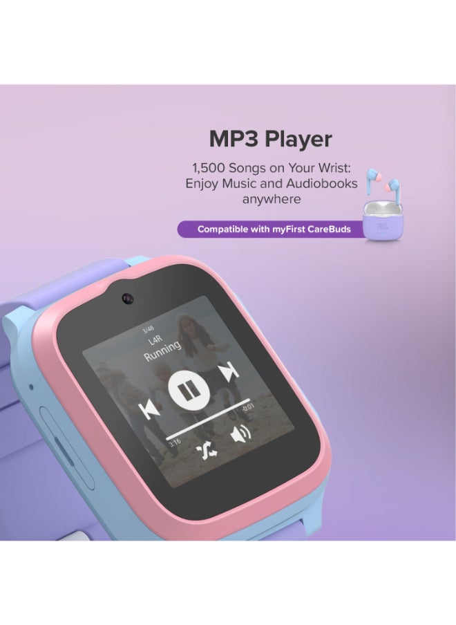 myFirst - Fone S3 | Kids Smartwatch with SIM CARD, 1.4" IPS Screen, Video Calls Messaging Real-Time GPS Tracking SOS Button Safety Alerts School Mode, Works in 76 Countries, for Ages 5-12- Space Blue - Image 1