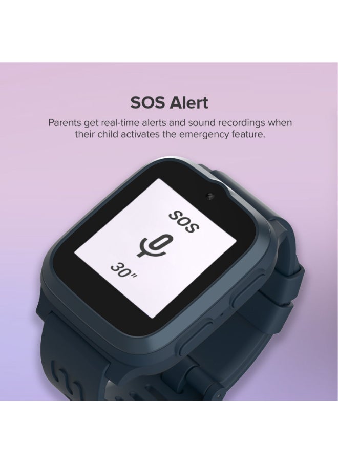 myFirst - Fone S3 | Kids Smartwatch with SIM CARD, 1.4" IPS Screen, Video Calls Messaging Real-Time GPS Tracking SOS Button Safety Alerts School Mode, Works in 76 Countries, for Ages 5-12- Space Blue - Image 1