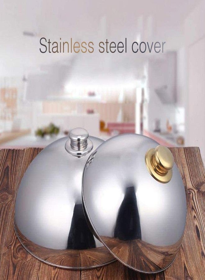 HAOHIZE Stainless Steel Basting Cover, Stainless Steel Cloche Food Cover Dome Serving Plate Dish Dining Dinner for Home Kitchen Restaurant Cafe 25.5cm/10 inches (Silver) - Image 4