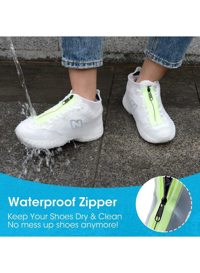 Hydream Silicone Shoe Cover Waterproof, Reusable Boot Shoes Covers with Zipper, Non Slip Rain Snow Bowling Travel Indoor Outdoor Overshoe Rubber Protectors for Men Women Kids Protection Galoshes-1 Pair  - Image 4