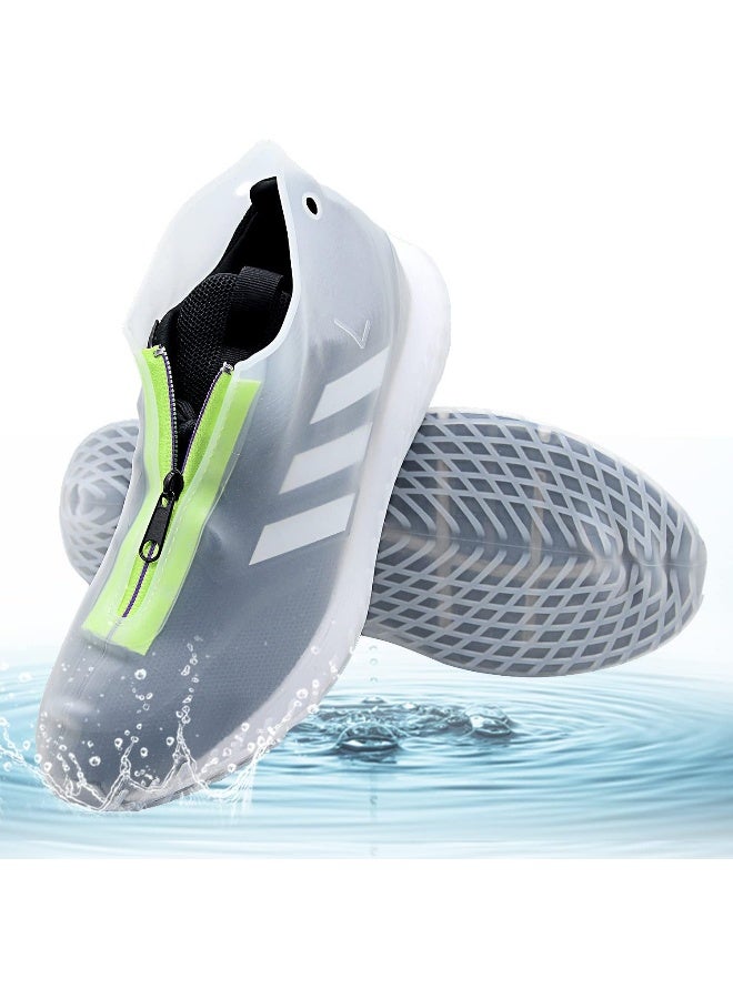 Hydream Silicone Shoe Cover Waterproof, Reusable Boot Shoes Covers with Zipper, Non Slip Rain Snow Bowling Travel Indoor Outdoor Overshoe Rubber Protectors for Men Women Kids Protection Galoshes-1 Pair  - Image 1