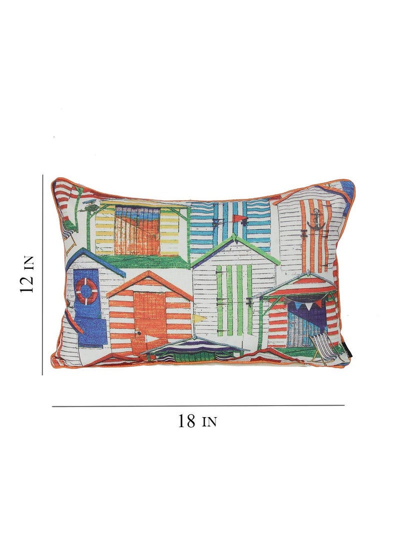 THE CONVERSION Set of 2 Premium Decorative Sham/Baby/Rectangle Digital Printed Abstract Design Soft Fabric polylinen Multi Color, 2 pc Baby Pillow Cover - 12"x18" - Image 4
