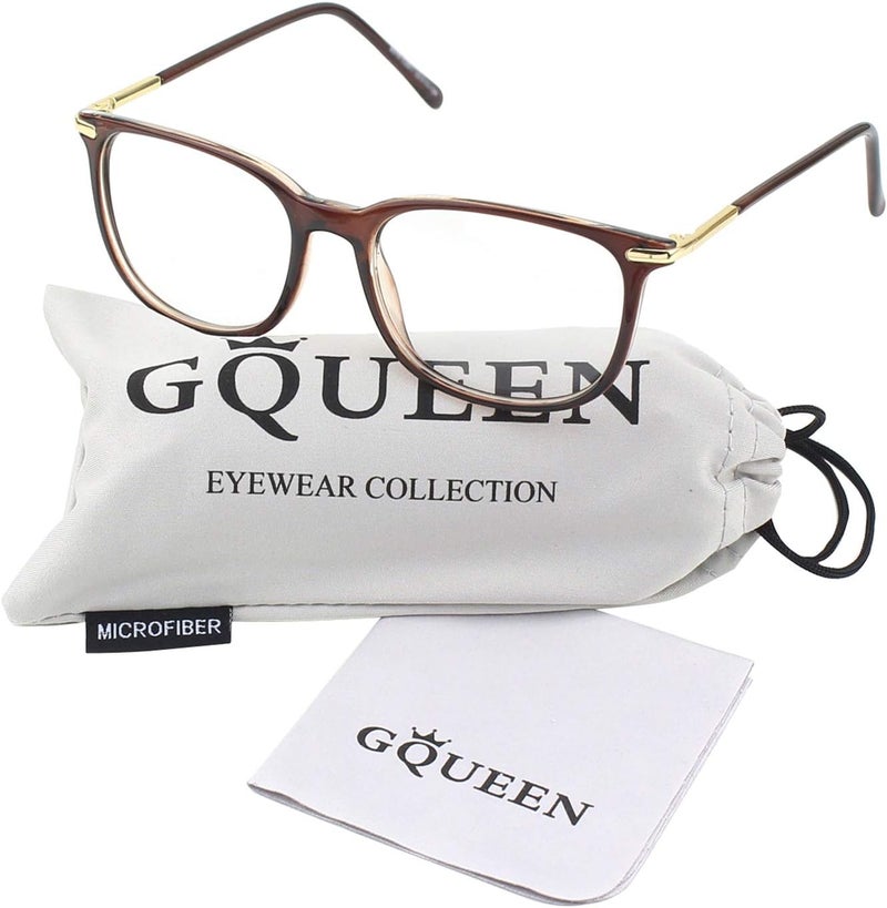 GQUEEN Fashion Fake Glasses Non Prescription Glasses Clear Lens Glasses Nerd Plain Frames Women Men, 201579 - Image 5