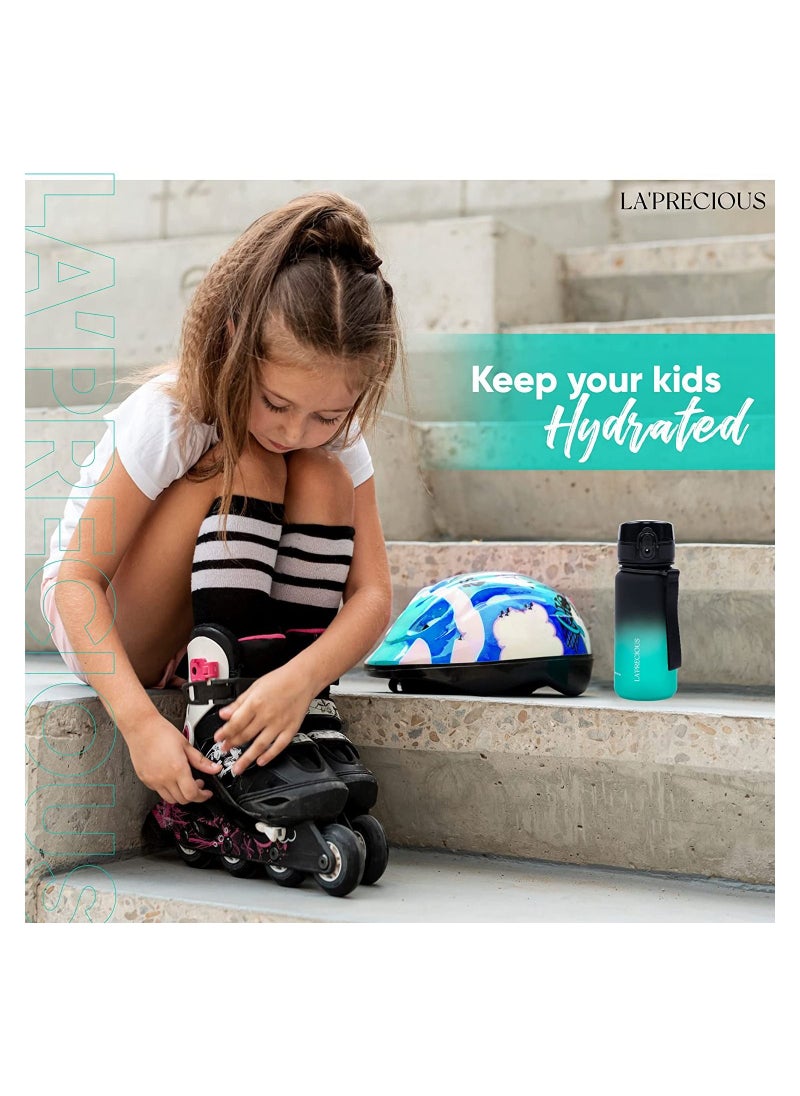 LA' PRECIOUS - LA' PRECIOUS 350ml Kids Water Bottle - USA Tritan Material Non-Toxic BPA Free - Fast Flow - Flip Top Leak Proof Lid and One Click Open - Image 1