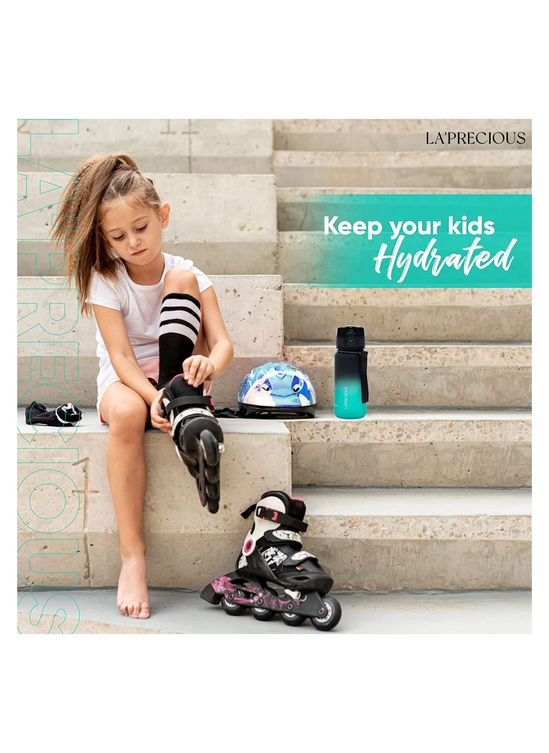 LA' PRECIOUS - LA' PRECIOUS 350ml Kids Water Bottle - USA Tritan Material Non-Toxic BPA Free - Fast Flow - Flip Top Leak Proof Lid and One Click Open - Image 1