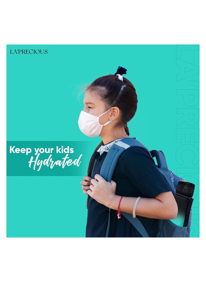 LA' PRECIOUS - LA' PRECIOUS 350ml Kids Water Bottle - USA Tritan Material Non-Toxic BPA Free - Fast Flow - Flip Top Leak Proof Lid and One Click Open - Image 1