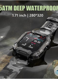 SATM A smart sports watch that works with Bluetooth and a touch screen and works with the Android and IOS system - lightweight, waterproof and dustproof, and includes a screen protection - an extra strap  - Image 3