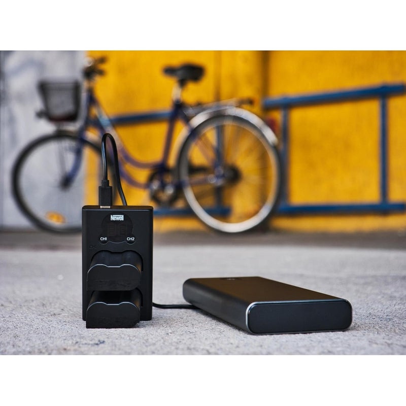 Newell شاحن DL-USB-C ثنائي القناة لـ NP-FZ100، أسود. متوافق مع كاميرات سوني A9 A7III A7RIII (عبوة 2 7.2V 2280mAh، خيار شحن متعدد الاستخدامات) - Image 4
