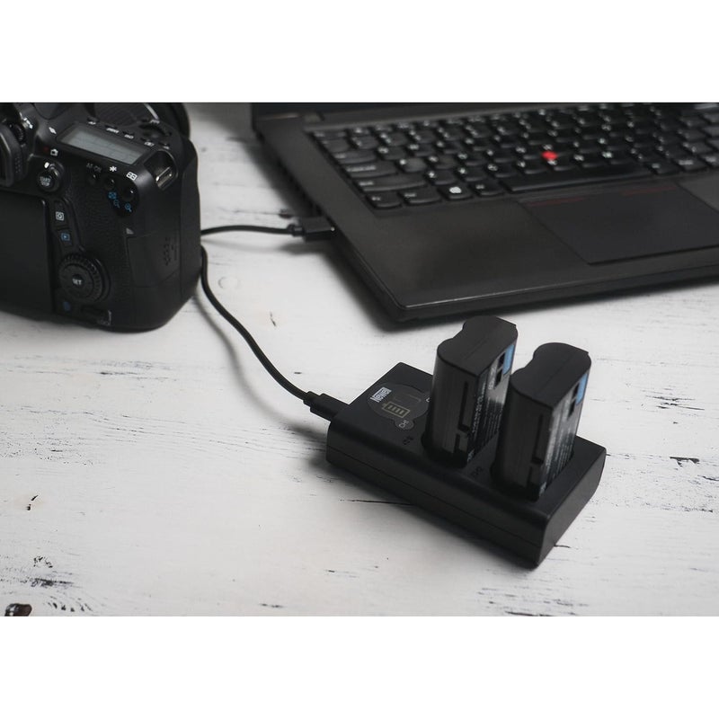 Newell شاحن DL-USB-C ثنائي القناة لـ NP-FZ100، أسود. متوافق مع كاميرات سوني A9 A7III A7RIII (عبوة 2 7.2V 2280mAh، خيار شحن متعدد الاستخدامات) - Image 5