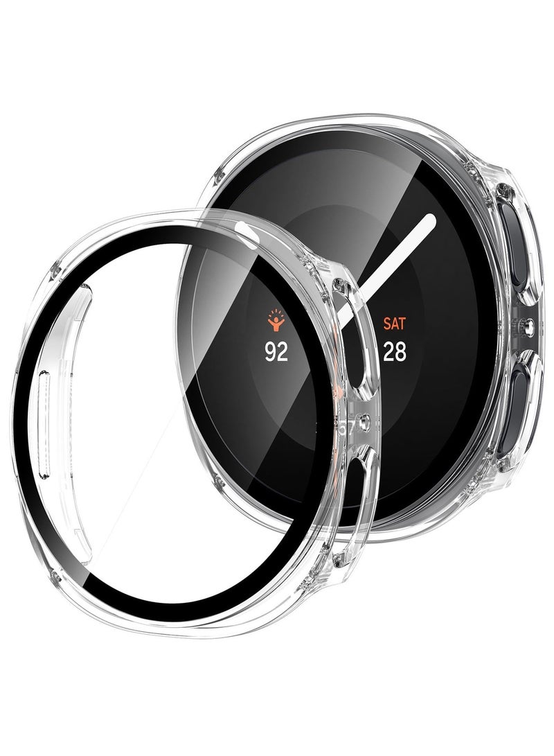 SJet Samsung Galaxy Watch 9 Watch 8 44mm Screen Protector Case Accessories, Protective Face Cover, Hard Bumper Built-in Tempered Glass Film(44mm, Clear) - Image 1