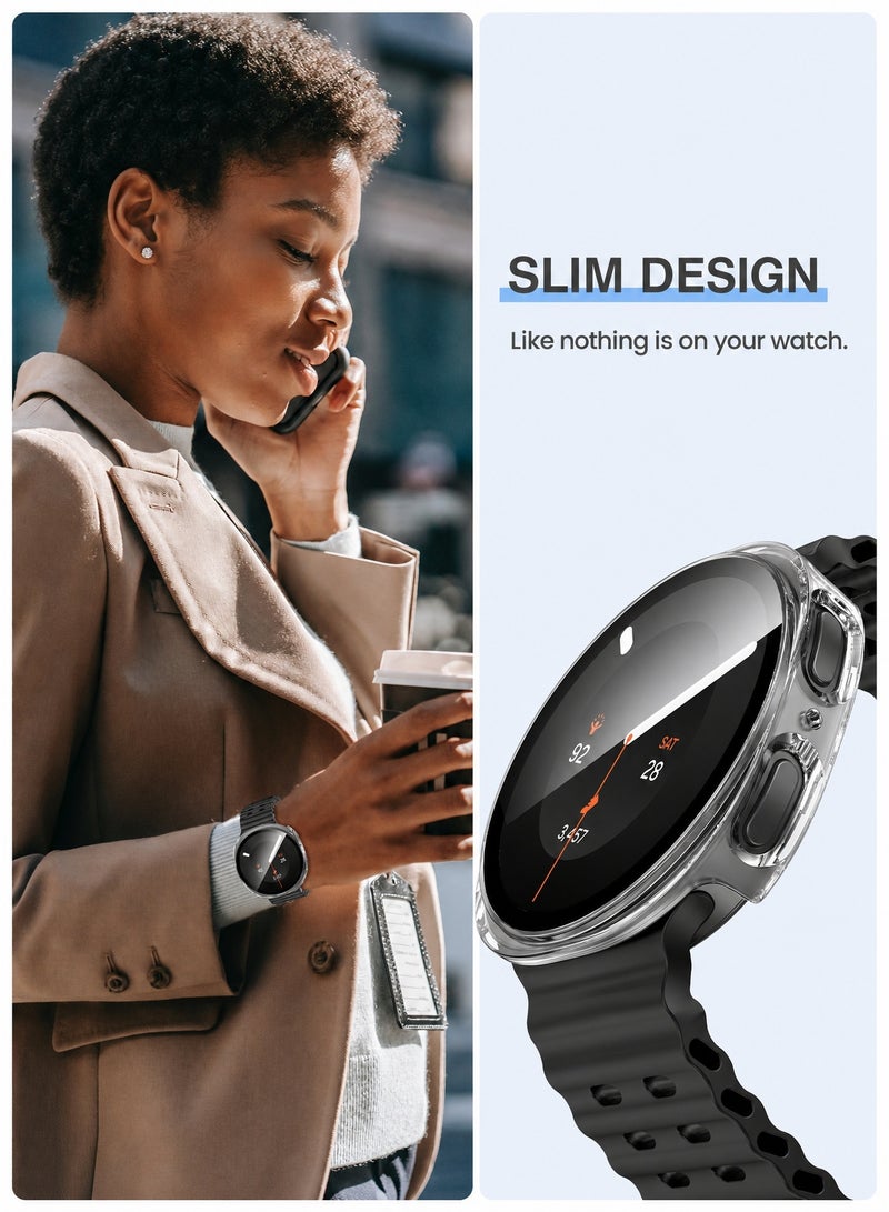 SJet Samsung Galaxy Watch 9 Watch 8 44mm Screen Protector Case Accessories, Protective Face Cover, Hard Bumper Built-in Tempered Glass Film(44mm, Clear) - Image 4