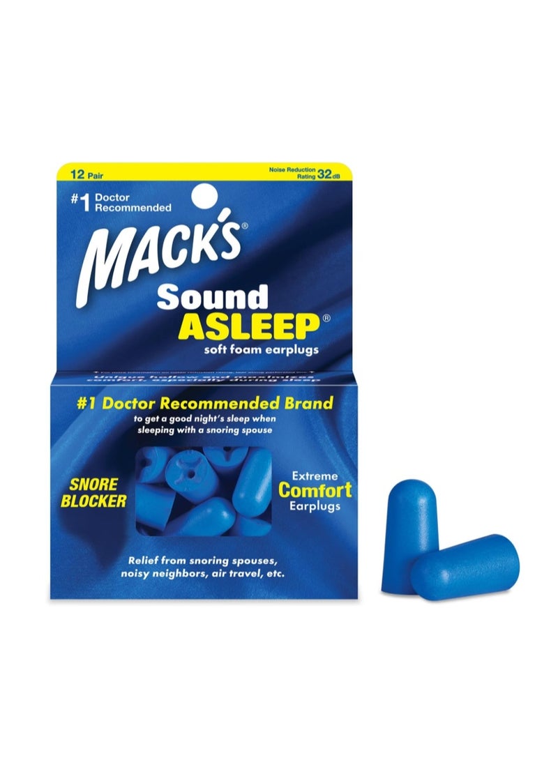 Macks Mack's Sound Asleep Soft Foam Earplugs - 12 Pair - Image 1