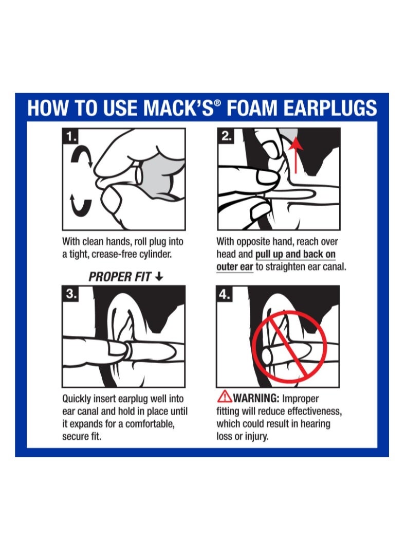 Macks Mack's Sound Asleep Soft Foam Earplugs - 12 Pair - Image 4