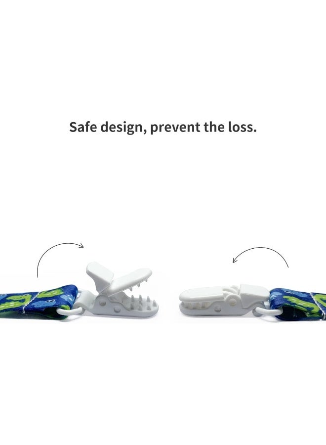 PandaEar Baby Pacifier Clips, 6 Pack Universal Holder Leash for Boys and Girls, Teething Toys Teethers - Image 5