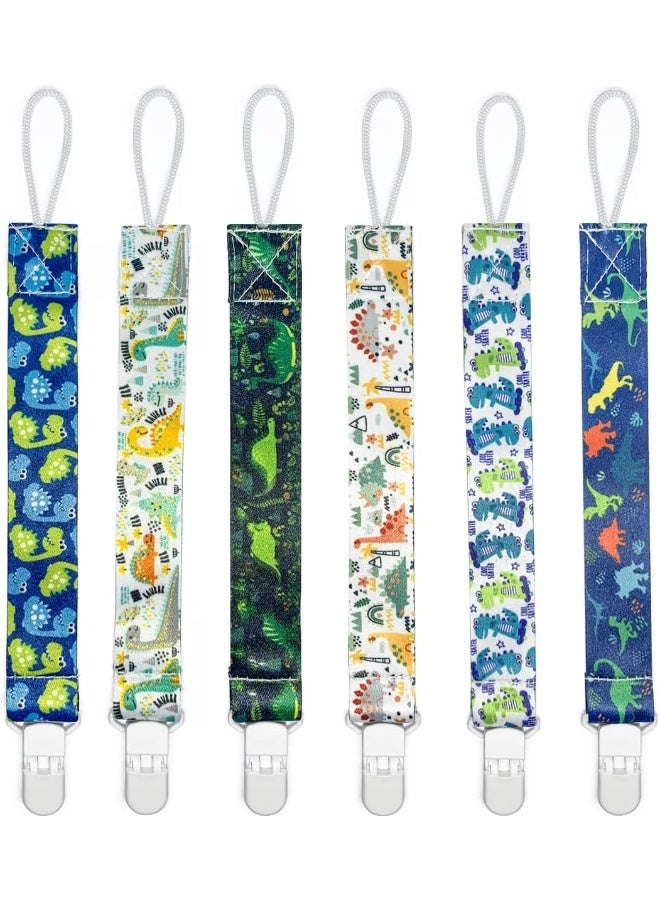 PandaEar Baby Pacifier Clips, 6 Pack Universal Holder Leash for Boys and Girls, Teething Toys Teethers - Image 2