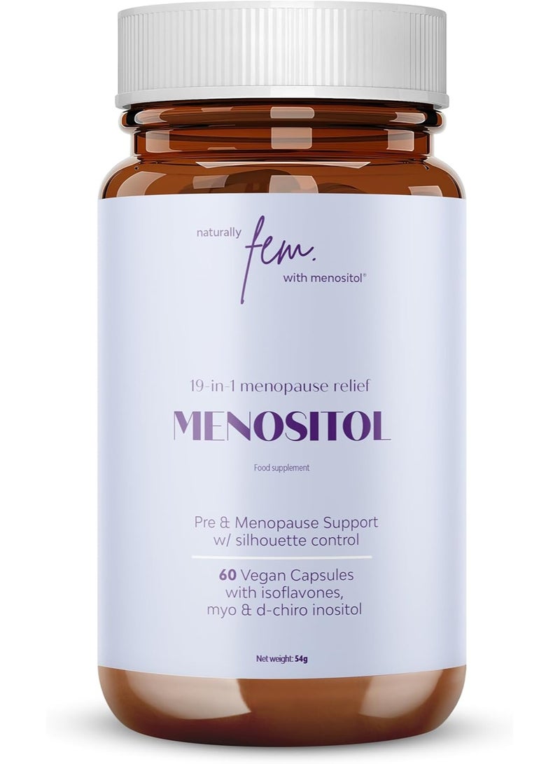 QSTA Menopause & Perimenopause Support for Women | Myo Inositol 4000mg + D Chiro Inositol | FEM Menositol 19-in-1 Supplement | Hot Flashes & Night Sweat Relief | High Strength Inositol PCOS | 60 Capsules - Image 1