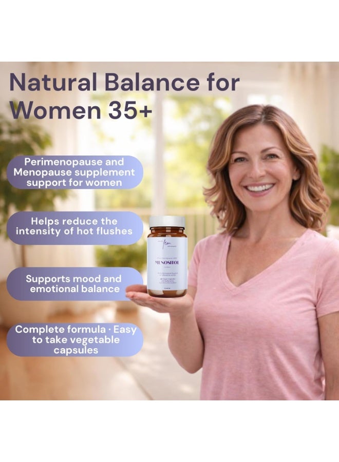QSTA Menopause & Perimenopause Support for Women | Myo Inositol 4000mg + D Chiro Inositol | FEM Menositol 19-in-1 Supplement | Hot Flashes & Night Sweat Relief | High Strength Inositol PCOS | 60 Capsules - Image 2