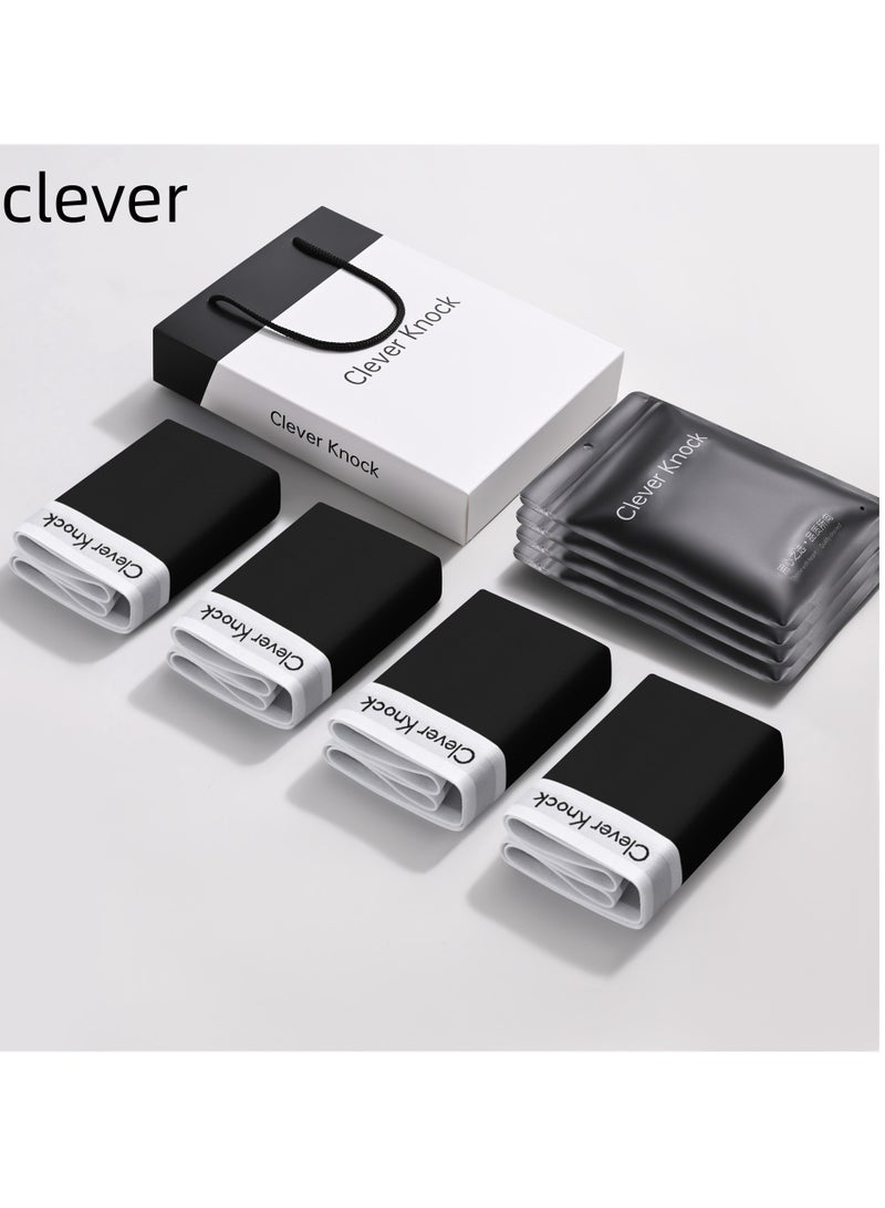 clever 4-pack of new pure cotton men's underwear, each individually wrapped for all-season comfort. - Image 1