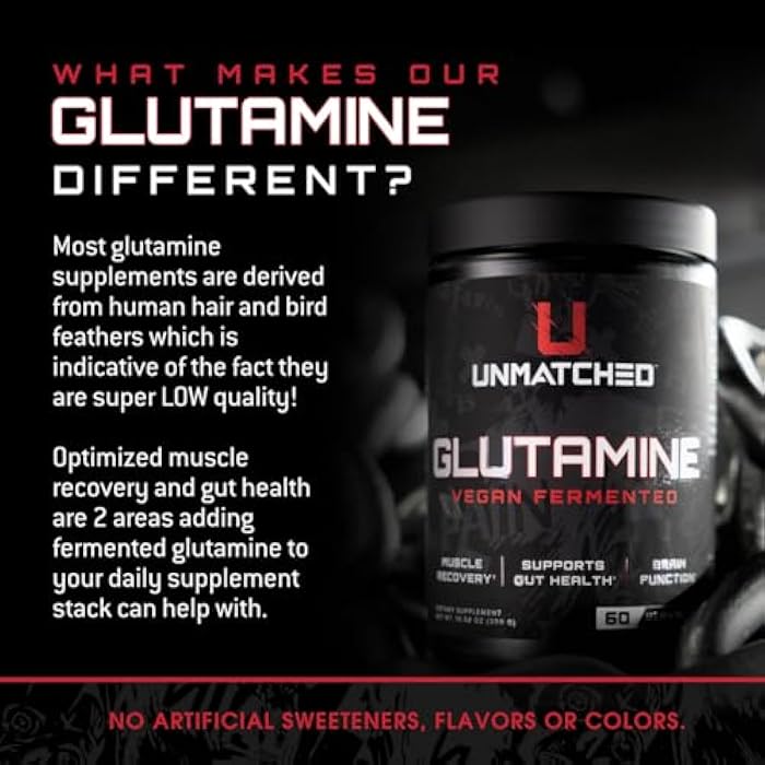 Unmatched Vegan Fermented Glutamine | Plant-Based Fermentation | High Purity, Allergen Free | Muscle Recovery, Gut & Immune Support | 60 Servings (Unflavored) - Image 4