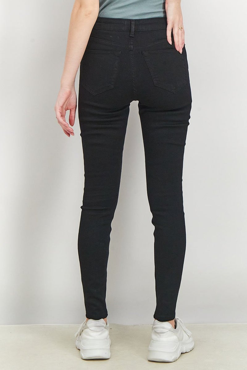 ASOS جينز نسائي ضيق عالي الخصر بلون أسود - Image 2