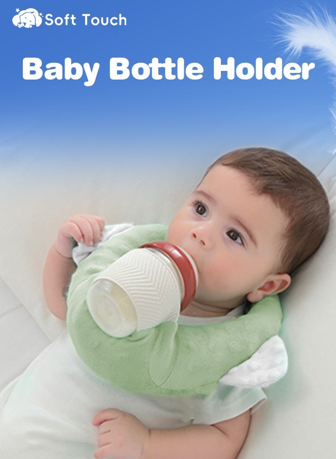 Soft Touch Breastfeeding Pillow for Baby, Baby Bottle Holder, Feeding Pillow for Newborns, Portable Nursing Support Cushion, Infant Bottle Propper with Adjustable Waist Strap (Green) - Image 2