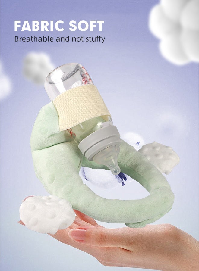 Soft Touch Breastfeeding Pillow for Baby, Baby Bottle Holder, Feeding Pillow for Newborns, Portable Nursing Support Cushion, Infant Bottle Propper with Adjustable Waist Strap (Green) - Image 5