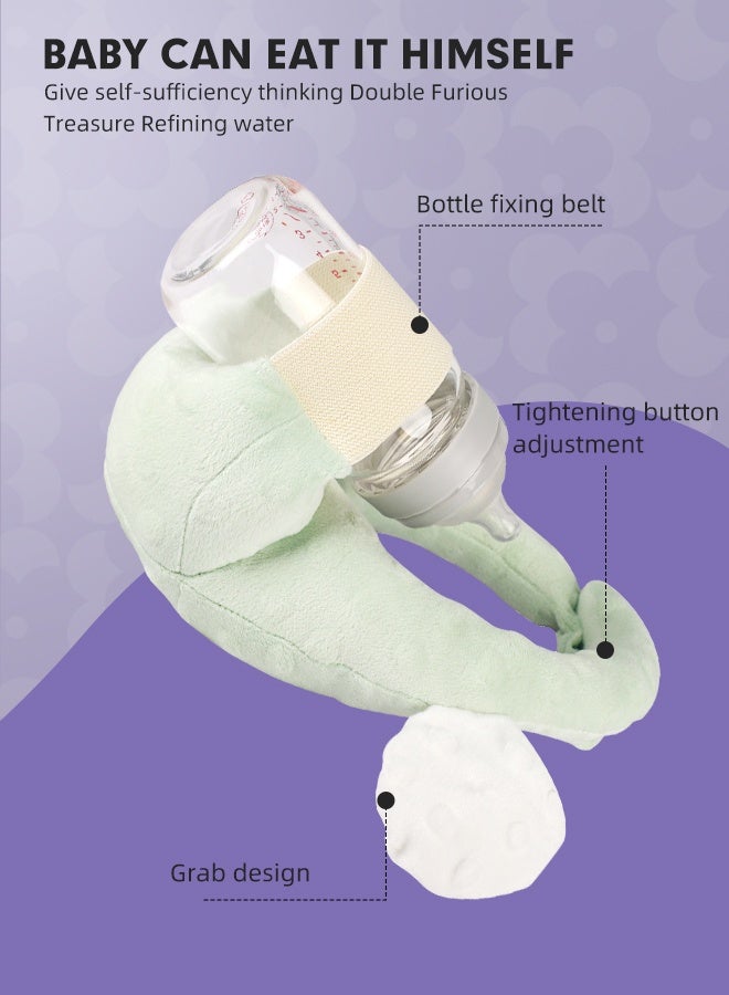 Soft Touch Breastfeeding Pillow for Baby, Baby Bottle Holder, Feeding Pillow for Newborns, Portable Nursing Support Cushion, Infant Bottle Propper with Adjustable Waist Strap (Green) - Image 4