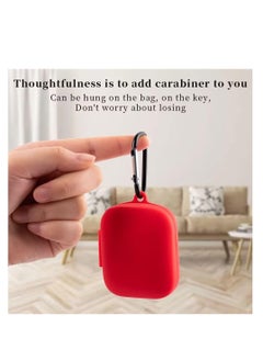 Generic Soft Silicone Protective Case Cover Compatible with Apple AirPods LIBERTY 4PRO Case with  (RED COLOR)  - Image 3