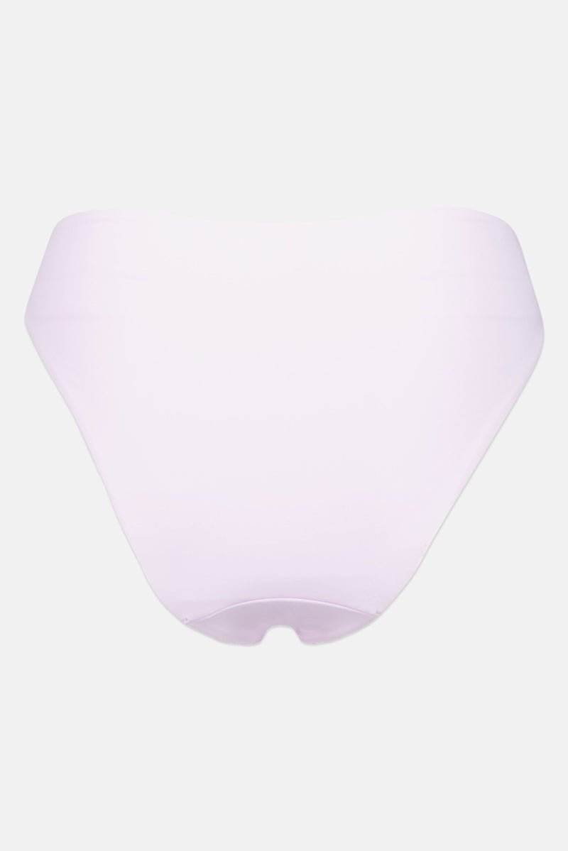 Weekday Women Plain Pull On Bikini Bottom, Light Purple - Image 2