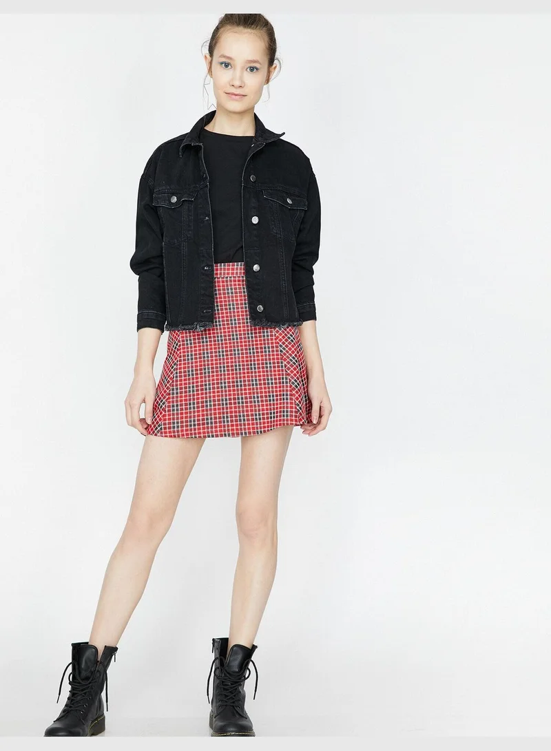 KOTON Check Skirt