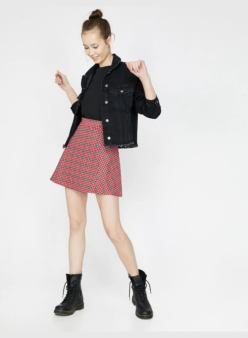 KOTON Check Skirt